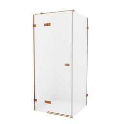 Miedziana szczotkowana kabina prysznicowa lewa 100x100 cm EXK-3560