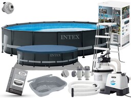 Basen Intex 488x122 Ogrodowy Stelażowy 26326 + Wyłącznik