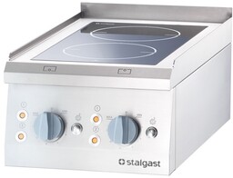 STALGAST Kuchnia ceramiczna, 2-polowa, nastawna, P 5 kW