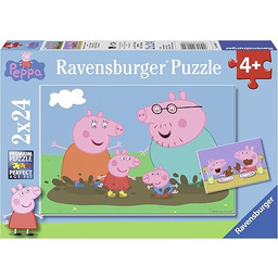 Puzzle dla dzieci 2D: Świnka Peppa. Zabawa
