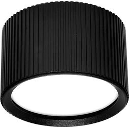 Domenoled Sufitowa lampa okrągła 1643 tubka ryflowana czarny