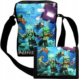 Mine craft Saszetka na ramię + portfel Komplet