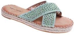 Zielone klapki espadryle