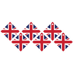 Zawieszki na butelki z wstążeczką Flaga Wielkiej Brytanii