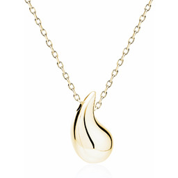 Pozłacany srebrny naszyjnik gwiazd celebrytka gładka łezka kropla