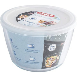 Pyrex 155P001 okrągły kształt z pokrywką, przezroczysty, 1,6