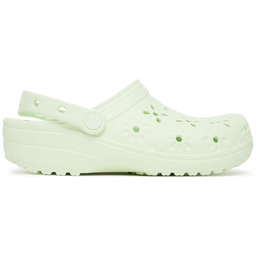 Klapki Crocs Classic Floral Cut-Out Clog 210927 Zielony
