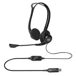 Logitech Headset 960 OEM Nauszne Czarny Słuchawki przewodowe