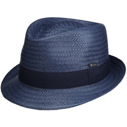 Kapelusz Słomkowy Málaga Trilby by Lipodo, niebieski, cm