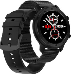 Zegarek Smartwatch czarna bransoleta+pasek