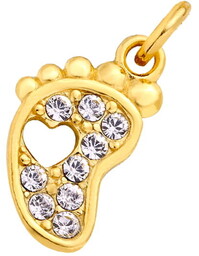 MYNESS Zawieszka wisiorek ze stópką Swarovski