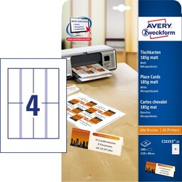 Winietki na stół Avery C32253-25 / 110 x