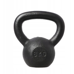 Kettlebell Czarny 8kg Hms Trwały Treningowy