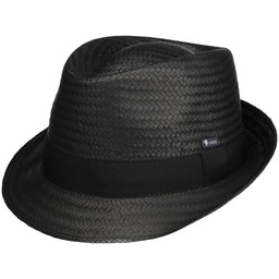 Kapelusz Słomkowy Málaga Trilby by Lipodo, czarny, cm