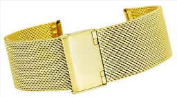 Bransoleta Pacific - siatka mesh - 24mm złota