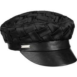 Czapka Żeglarska Satin by Seeberger, czarny, One Size