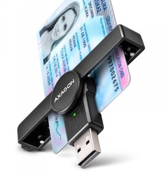 AXAGON CRE-SMPA Czytnik kart identyfikacyjnych PocketReader USB-A
