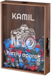 Skrzynka na kapsle z nadrukiem dla fotografa