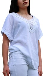 Casualowa biała bluzka damska