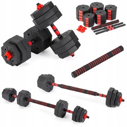 Zestaw Hantli Regulowanych 2X20KG Ze Sztangą Gymtek