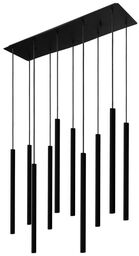 Lampa nad wyspę stół LASER BLACK X czarna