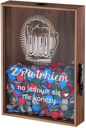 Skrzynka na korki z nadrukiem dla niego