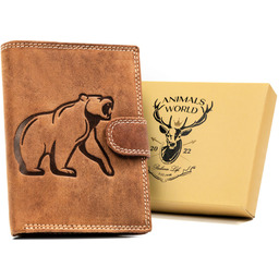 Portfel skórzany Always Wild N4L-CHM-BEAR brązowy