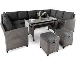 Zestaw mebli ogrodowych Livorno Szary/Grafitowy