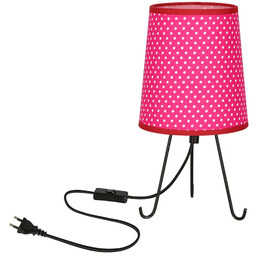 Candellux Lampa stołowa z różowo-czerwonym abażurem - 24X