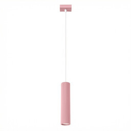 Lampa wisząca aluminiowa różowa 1-punktowa KARBON 1