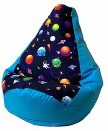 GO GIFT Pufa worek Gruszka Kosmos XL Niebieski