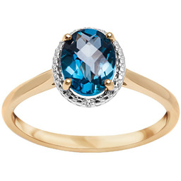Pierścionek z Topazem London Blue Verona (rozmiar 17)