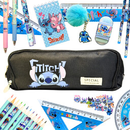 Piórnik Szkolny Stitch z Wyposażeniem Akcesoria PREMIUM Zestaw