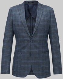 marynarka plati 01 szary slim fit