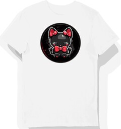 Koszulka męska biała z motywem Kawaii Hello Kitty