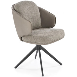 Elior Popielaty tapicerowany fotel z obrotowym siedziskiem R7-S08