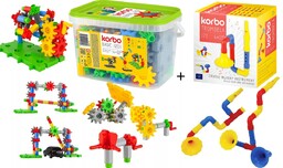 RUCHOME KLOCKI Konstrukcyjne KORBO Basic 120 el +
