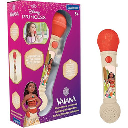 Lexibook, Vaiana, Świecący mikrofon dla dzieci, zabawka muzyczna,