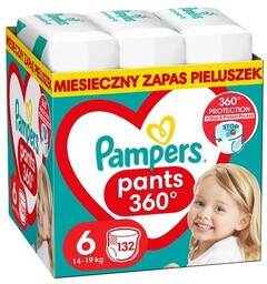 Pampers Pants Pieluchomajtki rozmiar 6 15kg+, 132 sztuki