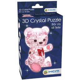 Crystal puzzle Miś Lily różowy, 48 el.