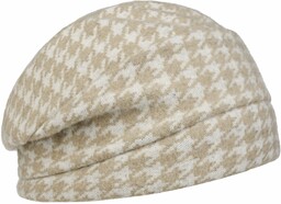 Turban Klara Jersey Houndstooth by Mayser, beżowy, One