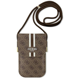 Torebka 4G crossbody na telefon Guess brązowe