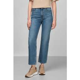 BOSS JEANSY MOM JEANS WYSOKI STAN NIEBIESKIE BAWEŁNA