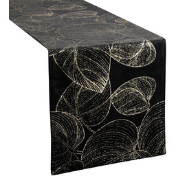 Bieżnik 35 x 220 Dekoracyjny Velvet Blink16 Czarny