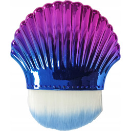 Pędzel do makijażu konturowanie makeup muszelka fioletowy niebieski