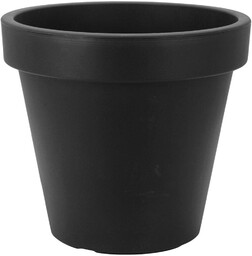 Doniczka ogrodowa plastikowa czarna okrągła 39 cm