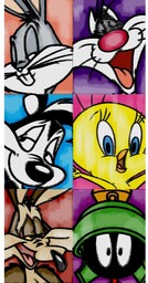 Ręcznik kąpielowy Looney Tunes Grupa, 70 x 140