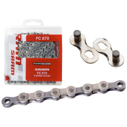 SRAM Łańcuch PC 870, 6/7/8-rzędowy, 114 ogniw, srebrny