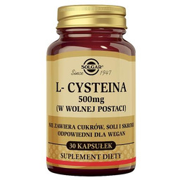 SOLGAR L-cysteina 500 mg - 30 kapsułek