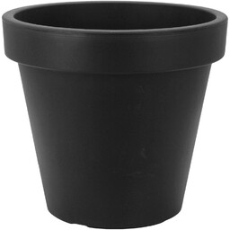 Doniczka ogrodowa plastikowa czarna okrągła 48 cm